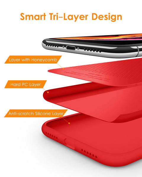 DTTO Compatible with iPhone XR Case, [Romance Series] Silicone Case with Hybrid Protection for iPhone XR 6.1 Inch - Black