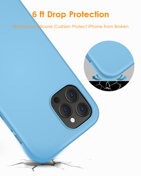 DTTO Compatible with iPhone 12/12 Pro Case,Shockproof Silicone [Romance Series] Cover [Enhanced Camera and Screen Protection] with Honeycomb Grid Cushion for iPhone 12 6.1” 2020,Midnight Green