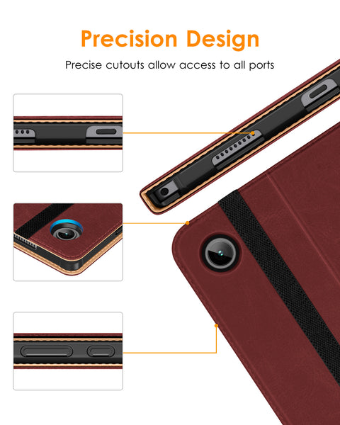 DTTO for Samsung Galaxy Tab A8 10.5 inch Case 2022, Premium Leather Business Folio Stand Cover with Built-in Hand Strap for Samsung Galaxy Tab A8 10.5’’ 2022 Model [SM-X200/X205/X207], Black