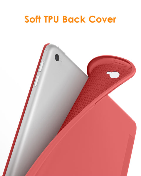 DTTO for iPad Air 2 Case (2014 Released), Ultra Slim Lightweight Smart Case Trifold Stand with Flexible Soft TPU Back Cover for Apple iPad Air 2 (Model A1566/A1567), Black