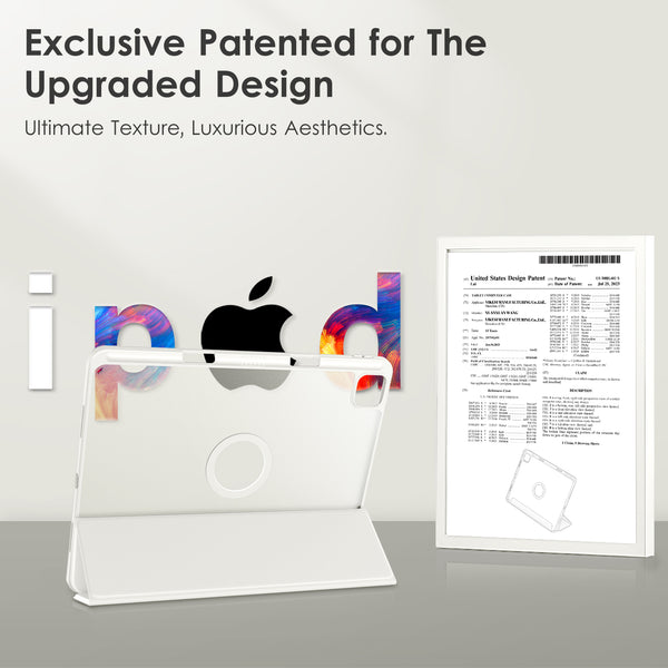 VIKESI iPad Pro 12.9 Smooth Matte Case with Pencil Holder and Camera Protector for iPad Pro 12.9 inch 6th / 5th / 4th / 3rd Generation Released in 2022/2021 / 2020/2018 - Light Blue