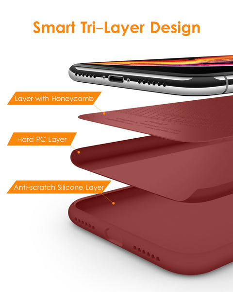 DTTO Compatible with iPhone XR Case, [Romance Series] Silicone Case with Hybrid Protection for iPhone XR 6.1 Inch - Black