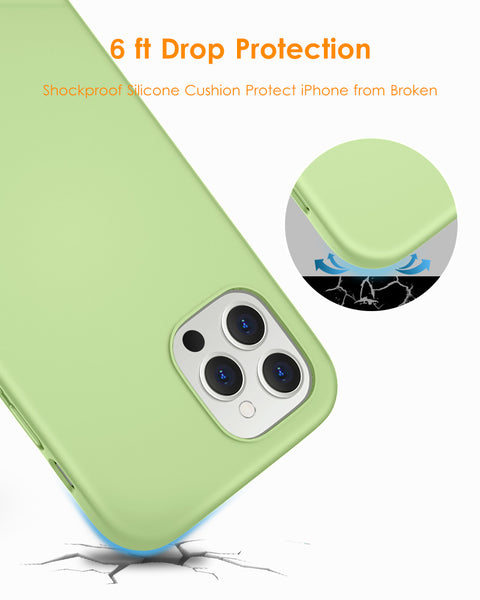 DTTO Compatible with iPhone 12/12 Pro Case,Shockproof Silicone [Romance Series] Cover [Enhanced Camera and Screen Protection] with Honeycomb Grid Cushion for iPhone 12 6.1” 2020,Midnight Green