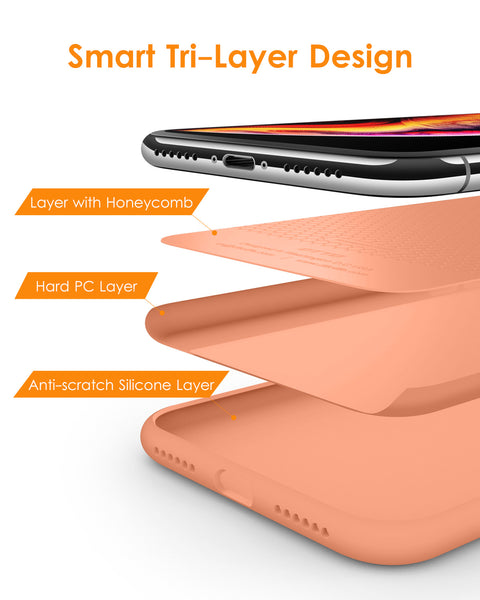 DTTO Compatible with iPhone XR Case, [Romance Series] Silicone Case with Hybrid Protection for iPhone XR 6.1 Inch - Black