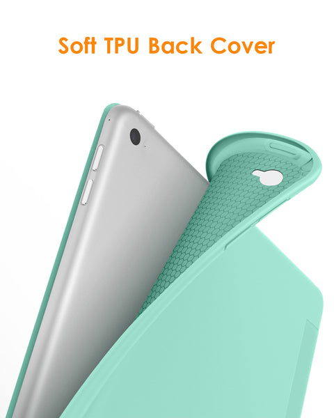 DTTO for iPad Air 2 Case (2014 Released), Ultra Slim Lightweight Smart Case Trifold Stand with Flexible Soft TPU Back Cover for Apple iPad Air 2 (Model A1566/A1567), Black