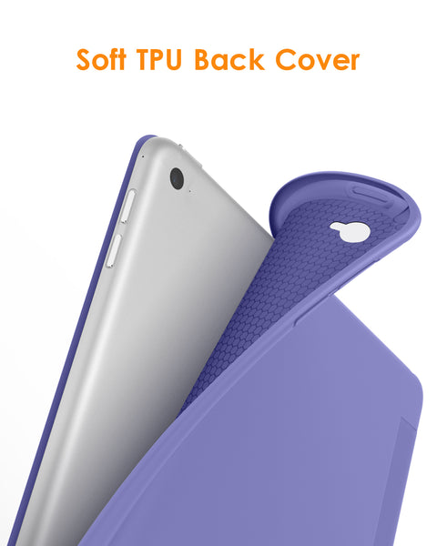 DTTO for iPad Air 2 Case (2014 Released), Ultra Slim Lightweight Smart Case Trifold Stand with Flexible Soft TPU Back Cover for Apple iPad Air 2 (Model A1566/A1567), Black