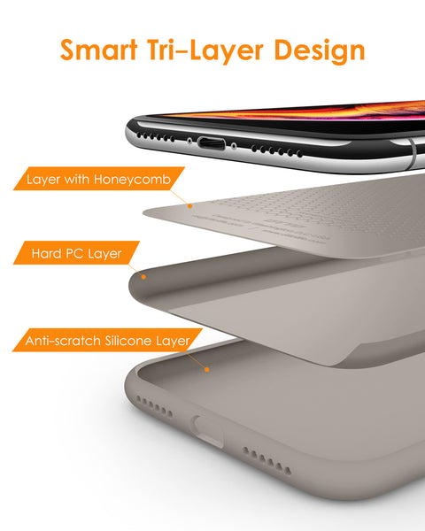 DTTO Compatible with iPhone XR Case, [Romance Series] Silicone Case with Hybrid Protection for iPhone XR 6.1 Inch - Black