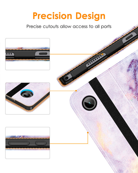 DTTO for Samsung Galaxy Tab A8 10.5 inch Case 2022, Premium Leather Business Folio Stand Cover with Built-in Hand Strap for Samsung Galaxy Tab A8 10.5’’ 2022 Model [SM-X200/X205/X207], Black