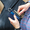 DTTO Slim Card Holder Wallet for Men & Women, Minimalist PU Leather Front Pocket Credit Card Case with Keychain Ring, Black