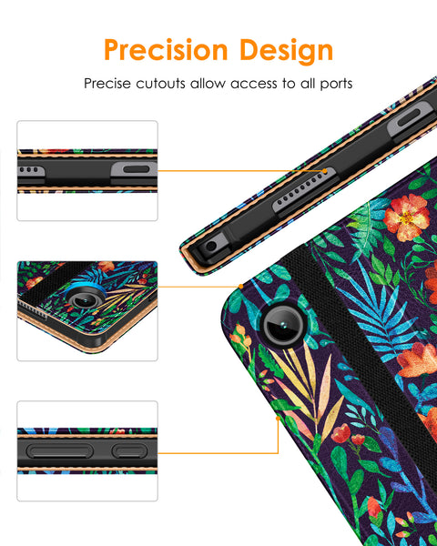 DTTO for Samsung Galaxy Tab A8 10.5 inch Case 2022, Premium Leather Business Folio Stand Cover with Built-in Hand Strap for Samsung Galaxy Tab A8 10.5’’ 2022 Model [SM-X200/X205/X207], Black