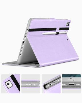DTTO for iPad 9.7 Inch 5th/6th Generation 2018/2017 Case with Apple Pencil Holder, Premium Leather Folio Stand Cover Case for Apple iPad 9.7 inch, Also Fit iPad Pro 9.7/Air 2/Air - Black