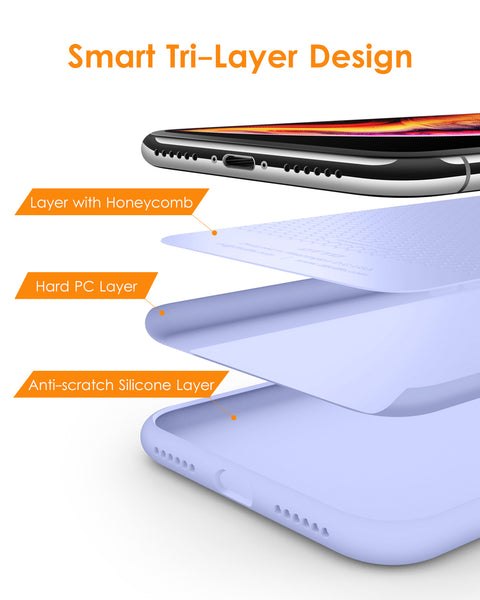 DTTO Compatible with iPhone XR Case, [Romance Series] Silicone Case with Hybrid Protection for iPhone XR 6.1 Inch - Black