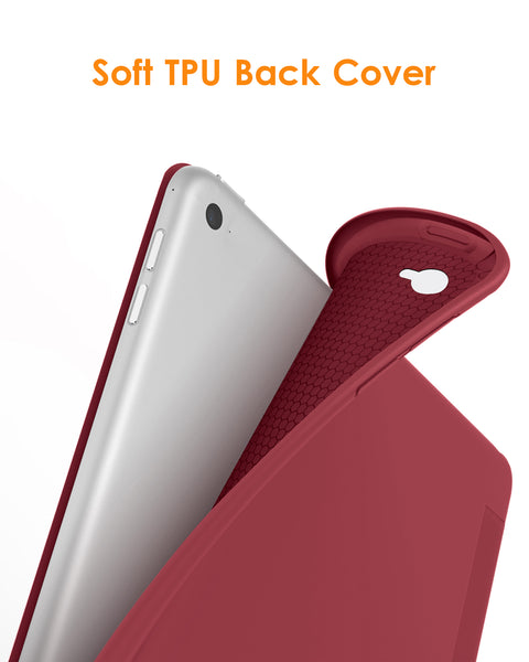 DTTO for iPad Air 2 Case (2014 Released), Ultra Slim Lightweight Smart Case Trifold Stand with Flexible Soft TPU Back Cover for Apple iPad Air 2 (Model A1566/A1567), Black