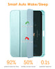 DTTO for iPad Mini 6 Case 2021 with Pencil Holder, Slim Smart Smooth Trifold Stand Front Cover [Auto Sleep/Wake] with Hard PC Clear Back Cover for Apple iPad Mini 6th Generation 8.3 Inch, Marble Green