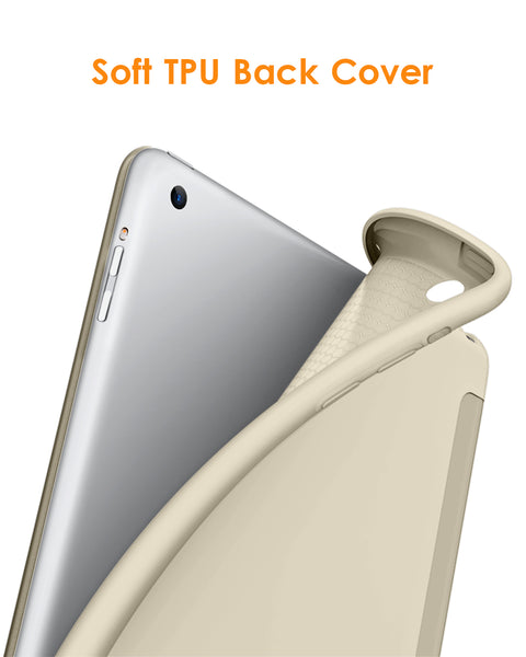 DTTO for iPad Air 1st Edition Case, (NOT for iPad Air 2 and Air 3) Ultra Slim Lightweight Smart Trifold Stand with Flexible Soft TPU Back Cover [Auto Sleep/Wake], Navy Blue