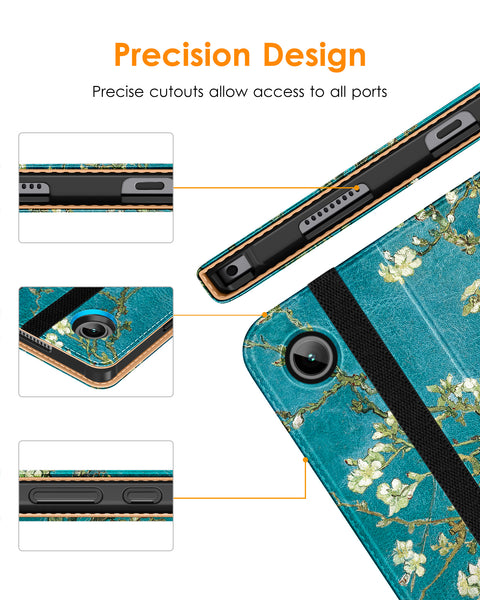 DTTO for Samsung Galaxy Tab A8 10.5 inch Case 2022, Premium Leather Business Folio Stand Cover with Built-in Hand Strap for Samsung Galaxy Tab A8 10.5’’ 2022 Model [SM-X200/X205/X207], Black