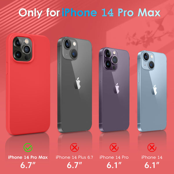 DTTO Compatible with iPhone 14 Pro Max Case, Ultra Slim Soft Premium Liquid Silicone [Military Grade Drop Protection] Full-Body Protective Bumper Phone Case for iPhone 14 Pro Max 6.7"(2022)- Orange