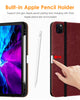 DTTO iPad Pro 12.9 6th / 5th / 4th / 3rd Generation Case 2022/2021/2020/2018, Premium Leather Folio Stand Cover with Built-in Apple Pencil Holder -Auto Wake/Sleep and Multi Viewing Angles,Brown