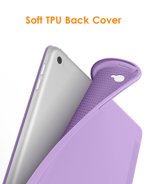 DTTO for iPad Air 2 Case (2014 Released), Ultra Slim Lightweight Smart Case Trifold Stand with Flexible Soft TPU Back Cover for Apple iPad Air 2 (Model A1566/A1567), Black