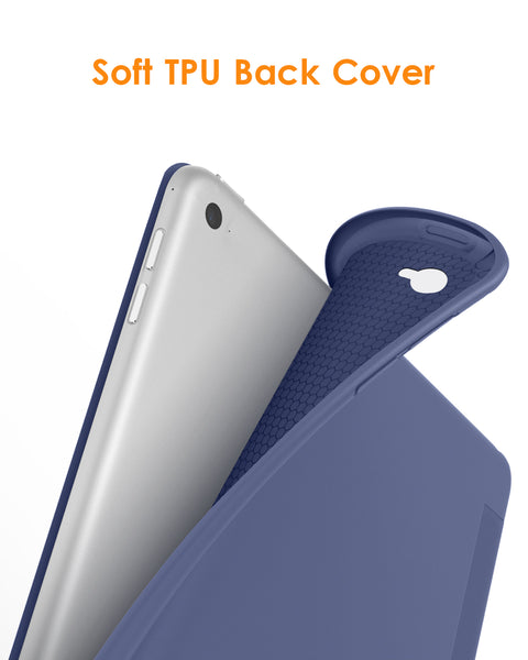 DTTO for iPad Air 2 Case (2014 Released), Ultra Slim Lightweight Smart Case Trifold Stand with Flexible Soft TPU Back Cover for Apple iPad Air 2 (Model A1566/A1567), Black