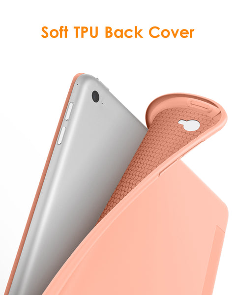 DTTO for iPad Air 2 Case (2014 Released), Ultra Slim Lightweight Smart Case Trifold Stand with Flexible Soft TPU Back Cover for Apple iPad Air 2 (Model A1566/A1567), Black