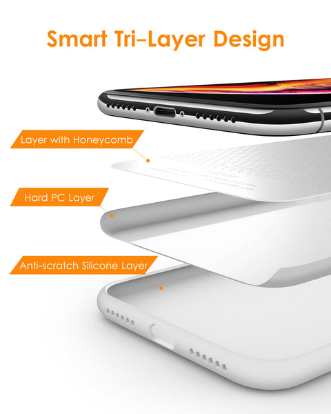 DTTO Compatible with iPhone XR Case, [Romance Series] Silicone Case with Hybrid Protection for iPhone XR 6.1 Inch - Black