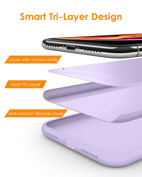 DTTO Compatible with iPhone XR Case, [Romance Series] Silicone Case with Hybrid Protection for iPhone XR 6.1 Inch - Black