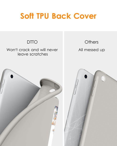 DTTO for iPad 9.7 Case 2018 iPad 6th Generation Case / 2017 iPad 5th Generation Case, Slim Fit Lightweight Smart Cover with Soft TPU Back Case for iPad 9.7 2018/2017 [Auto Sleep/Wake] - Navy Blue