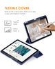 DTTO iPad Pro 12.9 case 2021 [Full Body Protection+Apple 2nd Pencil Charging+ Auto Sleep/Wake] Soft TPU Smart Back Cover Case, Ice Blue