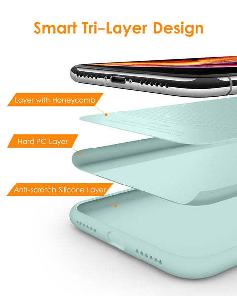 DTTO Compatible with iPhone XR Case, [Romance Series] Silicone Case with Hybrid Protection for iPhone XR 6.1 Inch - Black