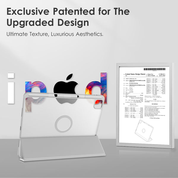 VIKESI iPad Pro 12.9 Smooth Matte Case with Pencil Holder and Camera Protector for iPad Pro 12.9 inch 6th / 5th / 4th / 3rd Generation Released in 2022/2021 / 2020/2018 - Light Blue