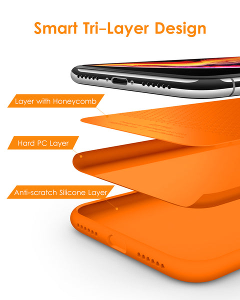 DTTO Compatible with iPhone XR Case, [Romance Series] Silicone Case with Hybrid Protection for iPhone XR 6.1 Inch - Black