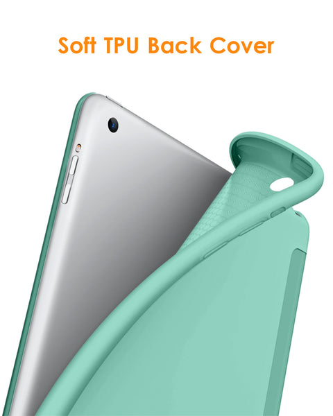 DTTO for iPad Air 1st Edition Case, (NOT for iPad Air 2 and Air 3) Ultra Slim Lightweight Smart Trifold Stand with Flexible Soft TPU Back Cover [Auto Sleep/Wake], Navy Blue