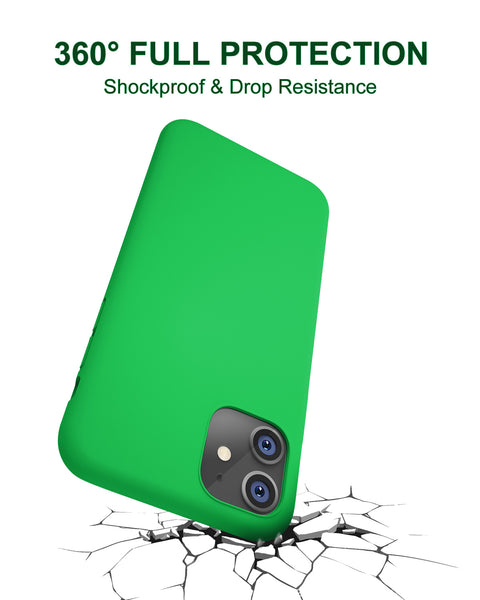 DTTO Compatible with iPhone 11 Case, [Romance Series] Full Covered Silicone Cover [Enhanced Camera and Screen Protection] with Honeycomb Grid Pattern Cushion for iPhone 11 6.1” 2019, Mint Green