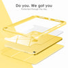 DTTOCASE iPad 10th Generation Case 2022, iPad 10.9 Inch Case with Clear Transparent Back and TPU Shockproof Frame Cover [Built-in Pencil Holder, Support Auto Sleep/Wake] -Black