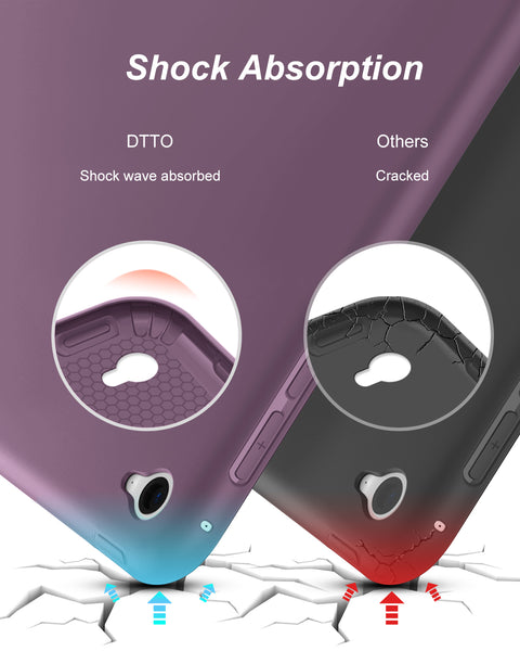 DTTO for iPad Air 2 Case (2014 Released), Ultra Slim Lightweight Smart Case Trifold Stand with Flexible Soft TPU Back Cover for Apple iPad Air 2 (Model A1566/A1567), Black