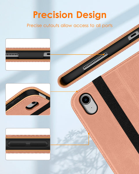 DTTO iPad Air 5th Generation Case (2022) / iPad Air 4th Generation Case (2020) 10.9 Inch, Premium Leather Business Folio Stand Cover with Pencil Holder [2nd Pencil Charging] for iPad Air 5/4, Brown