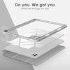 DTTOCASE for iPad Air Case 5th / 4th Generation 10.9 Inch (2022/2020),iPad Pro 11 Inch Case with Transparent Shockproof Back Cover[Built-in Pencil Holder,Auto Sleep/Wake,Camera Protection]-Blue Purple
