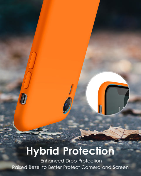 DTTO Compatible with iPhone XR Case, [Romance Series] Silicone Case with Hybrid Protection for iPhone XR 6.1 Inch - Black