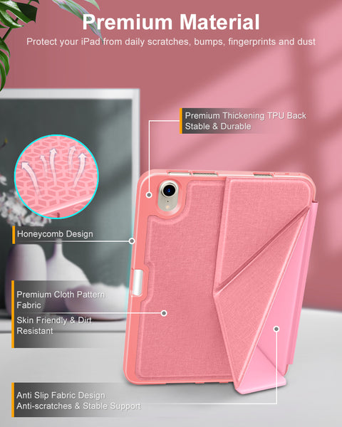 DTTO Case for iPad Mini 6th Gen 8.3 Inch 2021 with Pencil Holder, Multi - Angle Magnetic Standing Cover with TPU Back Shell [Auto Wake/Sleep], Black