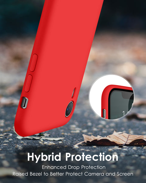 DTTO Compatible with iPhone XR Case, [Romance Series] Silicone Case with Hybrid Protection for iPhone XR 6.1 Inch - Black