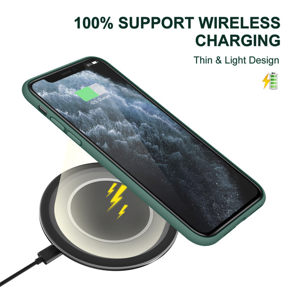 DTTO Compatible with iPhone 11 Case, [Romance Series] Full Covered Silicone Cover [Enhanced Camera and Screen Protection] with Honeycomb Grid Pattern Cushion for iPhone 11 6.1” 2019, Mint Green