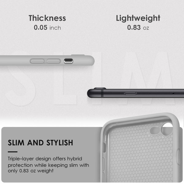 DTTOCASE for iPhone SE Case 2022/2020, iPhone 8 Case, iPhone 7 Case, Liquid Silicone Phone Case for iPhone SE 8 7 4.7 Inch, Colorful Silky-Soft Protective Cover for Girls Boys, and Women,Navy Blue