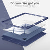 DTTOCASE iPad Pro 12.9 Case 6th / 5th / 4th / 3rd Generation 2022/2021 / 2020/2018,12.9 inch Clear Back Cover[Built-in Pencil Holder,Auto Sleep/Wake,Camera Protection] for iPad Pro-Blue Purple