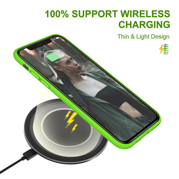 DTTO Compatible with iPhone 11 Case, [Romance Series] Full Covered Silicone Cover [Enhanced Camera and Screen Protection] with Honeycomb Grid Pattern Cushion for iPhone 11 6.1” 2019, Mint Green