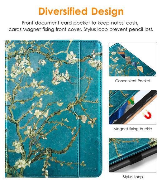 DTTO for Samsung Galaxy Tab A8 10.5 inch Case 2022, Premium Leather Business Folio Stand Cover with Built-in Hand Strap for Samsung Galaxy Tab A8 10.5’’ 2022 Model [SM-X200/X205/X207], Black