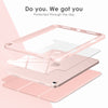 DTTOCASE iPad 10th Generation Case 2022, iPad 10.9 Inch Case with Clear Transparent Back and TPU Shockproof Frame Cover [Built-in Pencil Holder, Support Auto Sleep/Wake] -Black