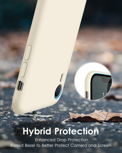 DTTO Compatible with iPhone XR Case, [Romance Series] Silicone Case with Hybrid Protection for iPhone XR 6.1 Inch - Black