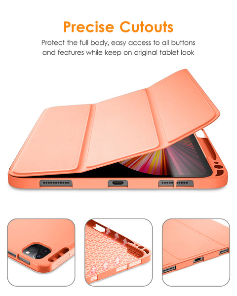 DTTOCASE iPad Pro 11 inch Case, Soft Smart Cover with Pencil Holder for iPad Pro 11-inch 4th/3rd/2nd/1st Generation (2022/2021/2020/2018 Released)，Auto Sleep/Wake, Midnight Blue