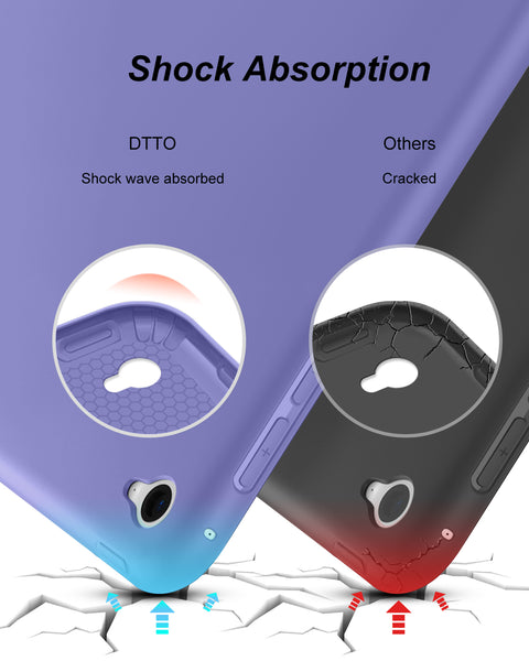 DTTO for iPad Air 2 Case (2014 Released), Ultra Slim Lightweight Smart Case Trifold Stand with Flexible Soft TPU Back Cover for Apple iPad Air 2 (Model A1566/A1567), Black